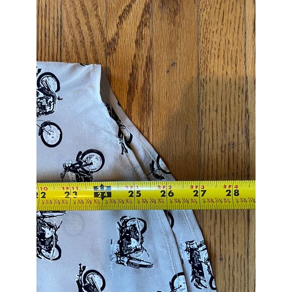 EQUIPMENT Femme Gray Silk Motorcycle Short Sleeve Shirt Top  Women's Size Small - Picture 8 of 9